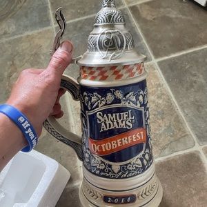 Large Samuel Adams Stein brand new without tags